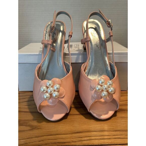 ANGEL & STEPS Bailey Slingback Peach Patent Women's Size 7 W 160670 - Picture 12 of 16